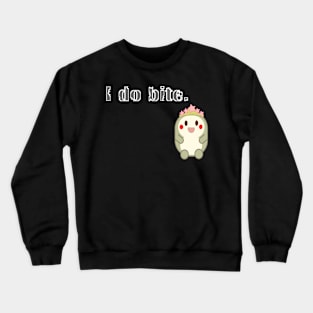 I do bite. cute 3 (White frame) Crewneck Sweatshirt